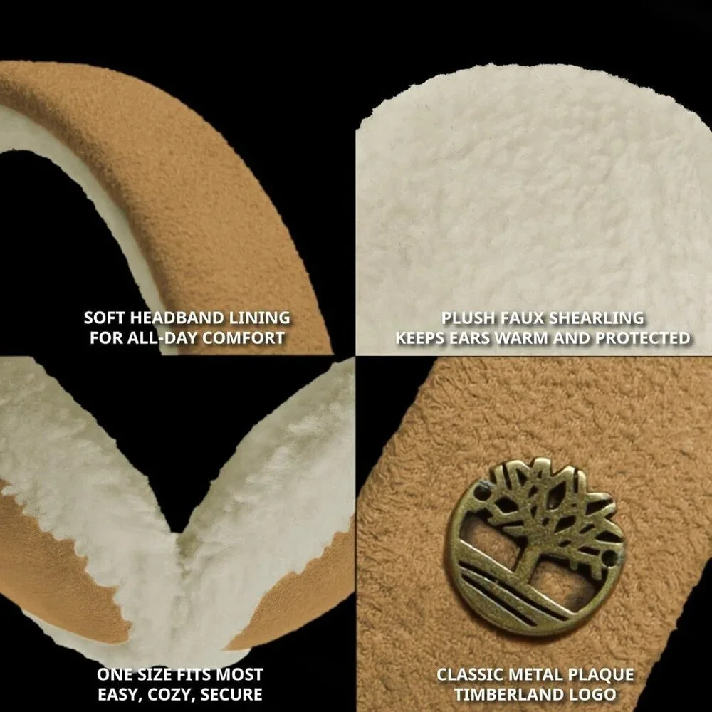 Women’s Faux Suede Fleece-Lined Adjustable Earmuffs Warm Winter Ear Warmers